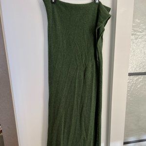 Extra large green cashmere shawl